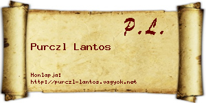 Purczl Lantos névjegykártya